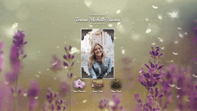 Motion enhanced obituary sample
