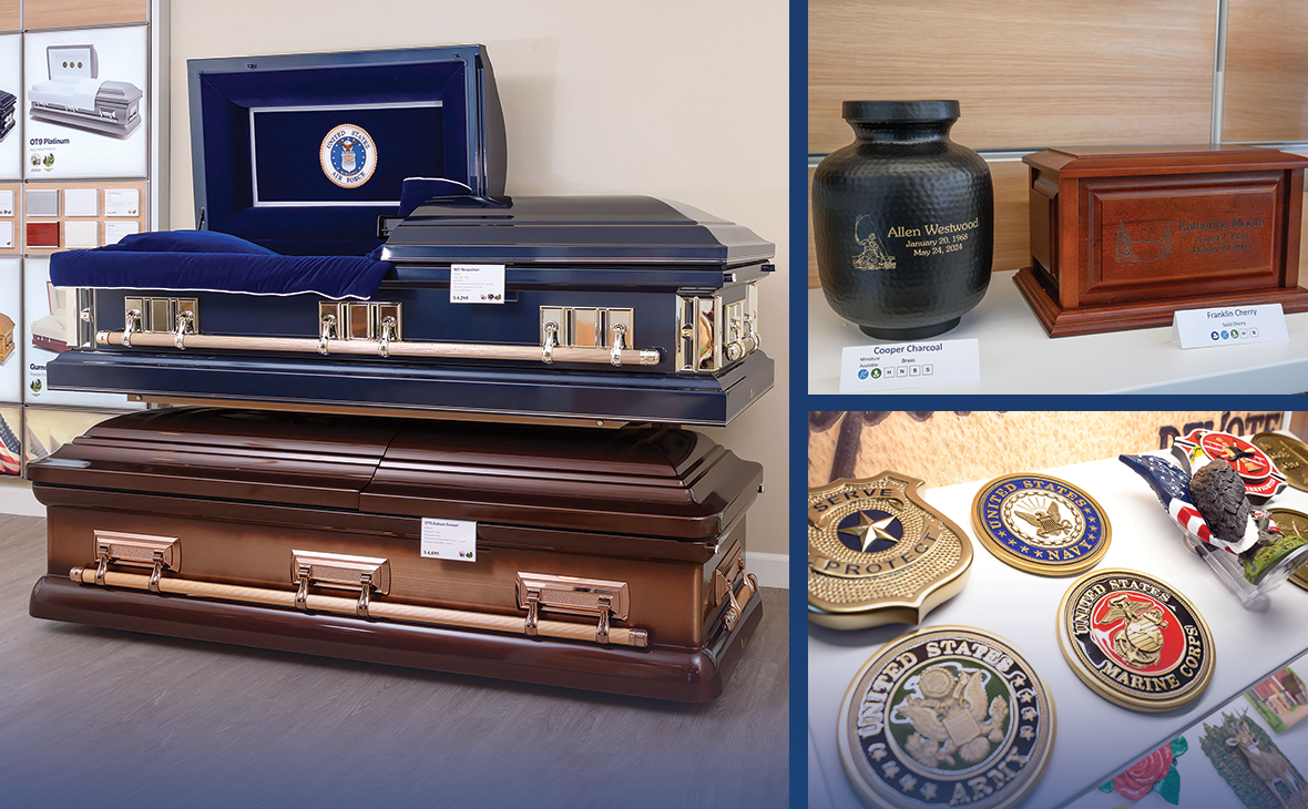 caskets urns and medallions for All Hands-On Deck Promotion