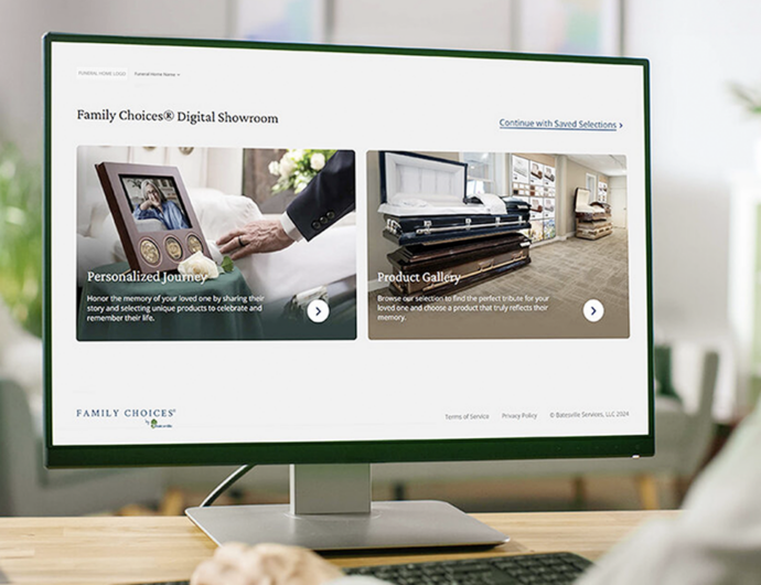 Technology solutions Family Choices Digital Showroom screenshot