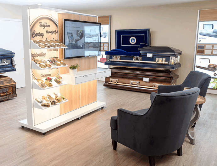physical showroom graphic