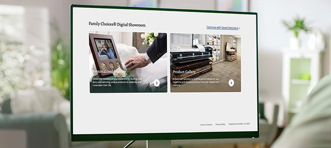 family choices digital showroom screenshot