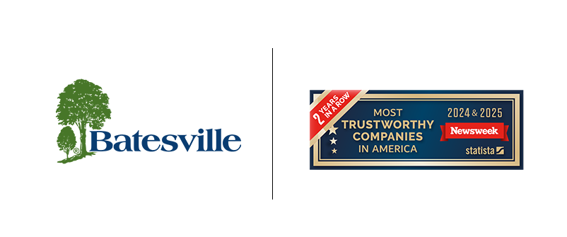 batesville logo with most trust companies banner